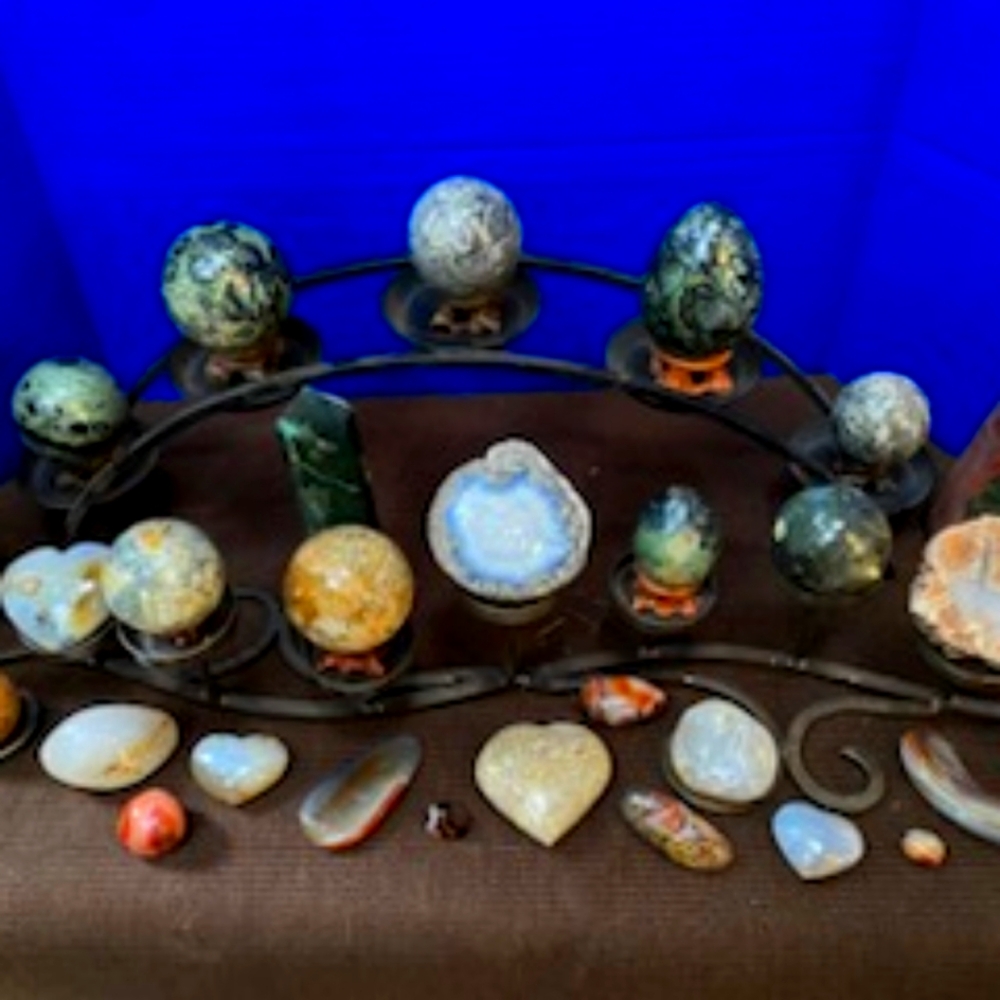 Crystals, jewelry, shoes, bags, magical things